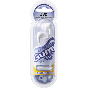 JVC Gumy Plus Inner Ear Headset with Mic - WHITE - ONLINE ONLY