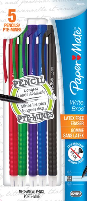 MECH PENCIL .7MM 5CT WRITE BRO