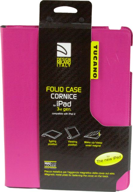 Tucano Cornice Super Slim iPad Folio, iPad 2/3/4, Fuchsia