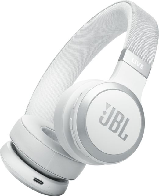 JBL Live 670NC Wireless Noise Cancelling On-Ear Headphones, White