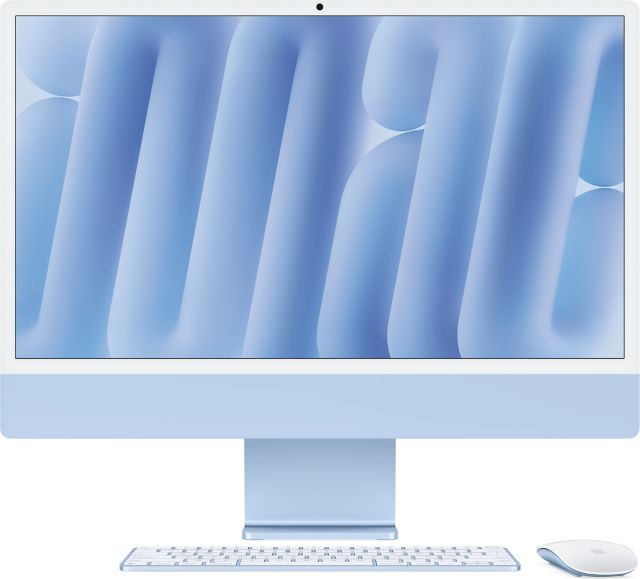 Apple 24-inch iMac with Retina 4.5K display: Apple M4 chip with 10-core CPU and 10-core GPU, 16GB, 512GB SSD - Blue